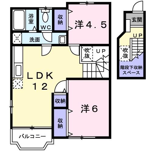 川西池田駅 徒歩20分 2階の物件間取画像