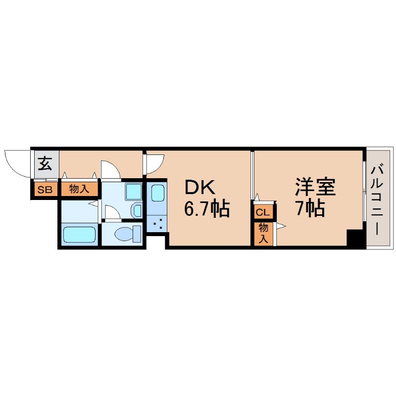 武庫之荘駅 徒歩1分 4階の物件間取画像