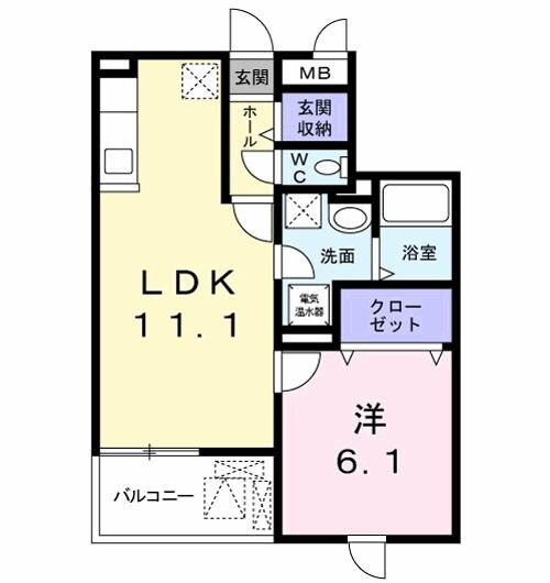 桃谷駅 徒歩8分 2階の物件間取画像