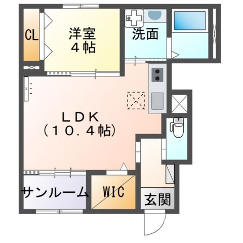 住吉駅 徒歩21分 1階の物件間取画像