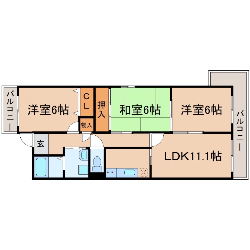 塚口駅 徒歩20分 2階の物件間取画像