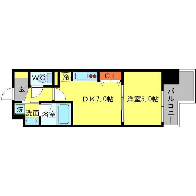 桜川駅 徒歩3分 4階の物件間取画像