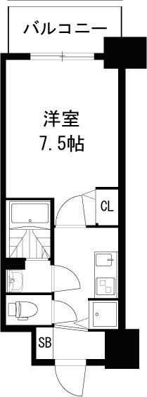 江坂駅 徒歩5分 11階の物件間取画像