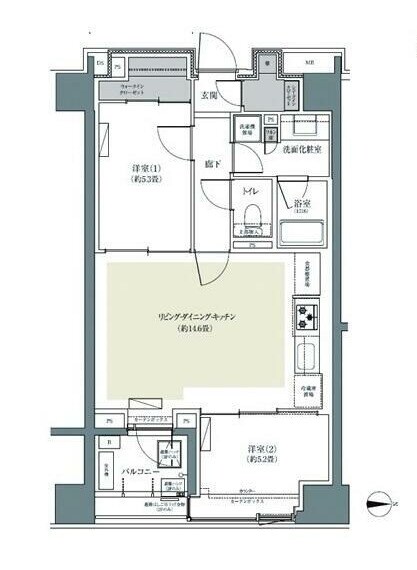 東中野駅 徒歩9分 3階の物件間取画像