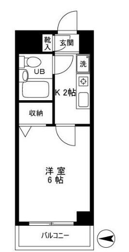 東中野駅 徒歩5分 4階の物件間取画像