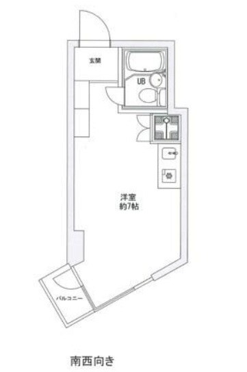 落合駅 徒歩2分 8階の物件間取画像