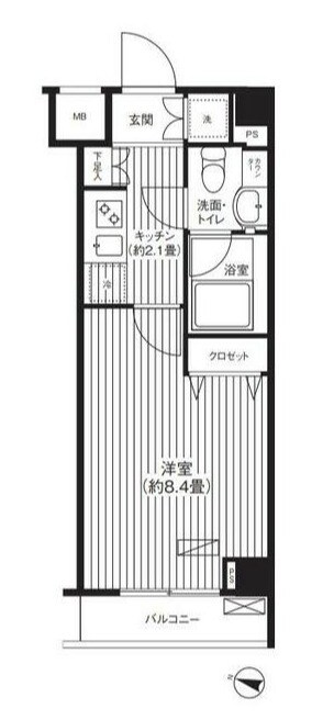 東中野駅 徒歩2分 2階の物件間取画像
