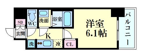 エステムコート大阪グラビティの物件間取画像