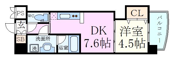 ルクレ新大阪レジデンスの物件間取画像