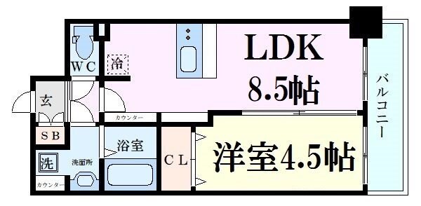 プレサンス新大阪ザ・シティの物件間取画像