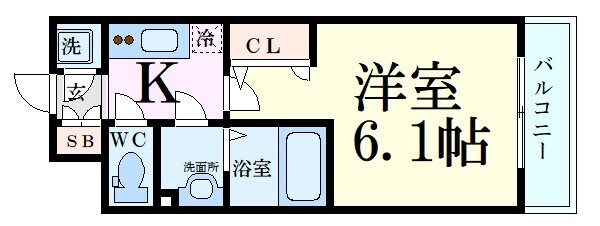 中津駅 徒歩8分 5階の物件間取画像