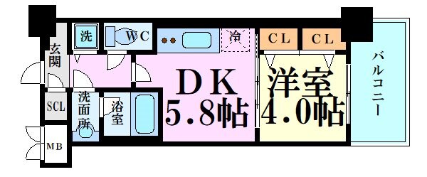 プレジオ江坂SOUTHの物件間取画像