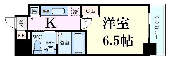 エスリード江坂江の木町の物件間取画像