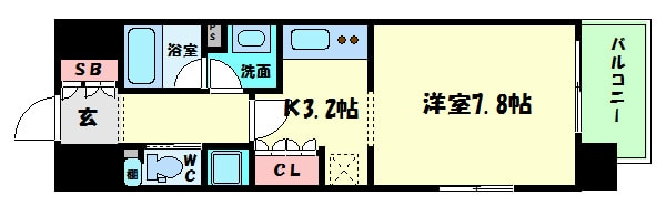 リーガル南堀江の物件間取画像