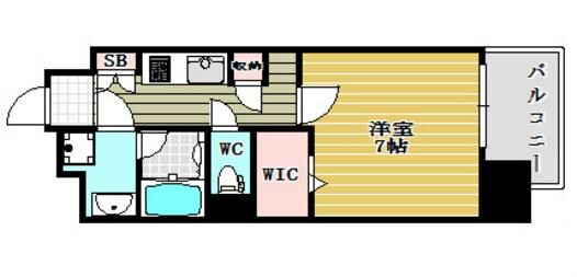 アーバネックス谷町Ⅱの物件間取画像