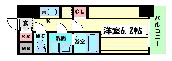 S-RESIDENCE南堀江の物件間取画像