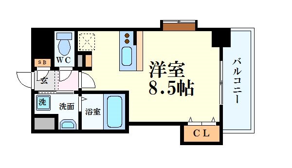 ラグゼ江戸堀の物件間取画像