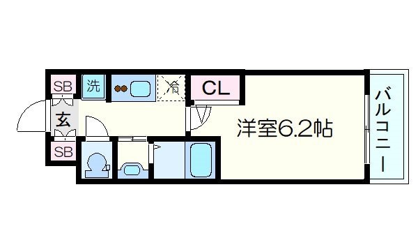 エステムコート新大阪13ニスタの物件間取画像