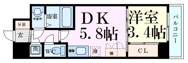 セレニテ新大阪カルムの物件間取画像