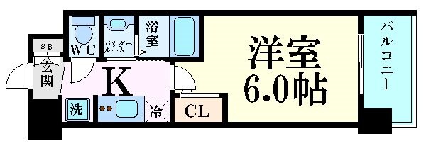 エステムコート大阪WESTⅡの物件間取画像