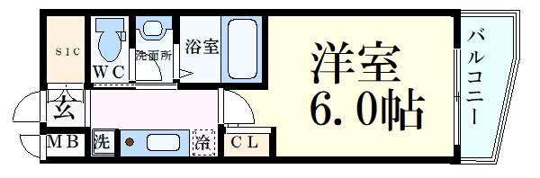 エステムコート梅田・茶屋町Ⅲネクスタの物件間取画像