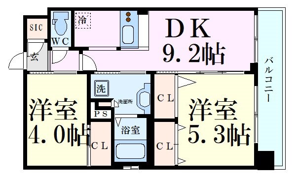 エステムコート新大阪13ニスタの物件間取画像