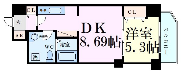 新大阪駅 徒歩3分 13階の物件間取画像