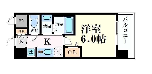 エステムコート中之島GATEⅡの物件間取画像