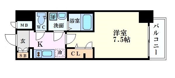 S-RESIDENCE江坂Alegriaの物件間取画像