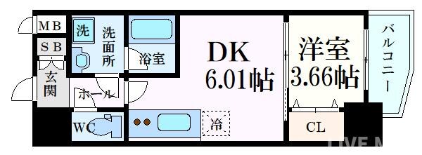 ブランシエスタ天満の物件間取画像