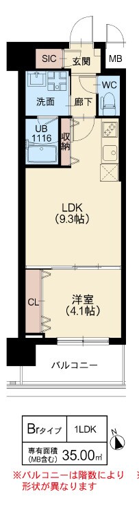 スプランディッドⅧの物件間取画像