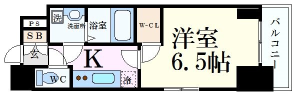 阿波座駅 徒歩4分 13階の物件間取画像