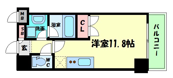 エスティメゾン南堀江の物件間取画像