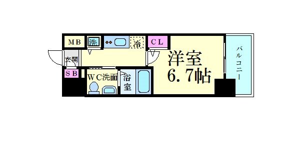 エスリード江坂江の木町の物件間取画像