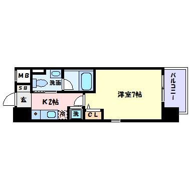 レオンコンフォート谷町六丁目の物件間取画像