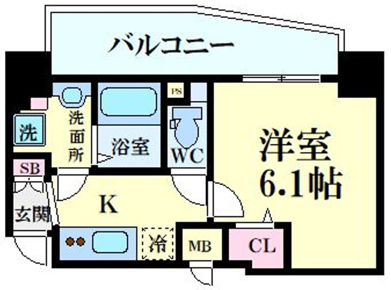 アドバンス大阪フルーヴの物件間取画像