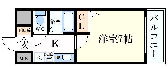 エスリード福島駅前の物件間取画像