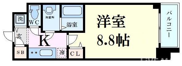 スワンズ谷町セントシティの物件間取画像