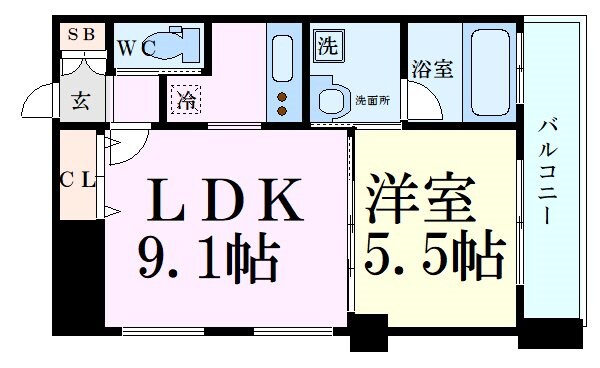 アーバンフラッツ西中島の物件間取画像