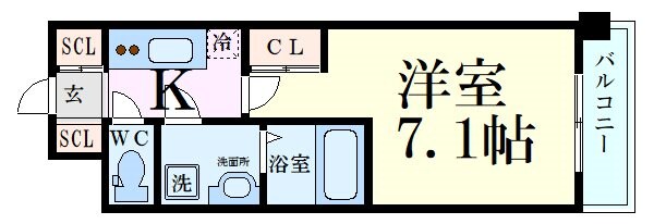 アーバンフラッツ新大阪Ⅰの物件間取画像