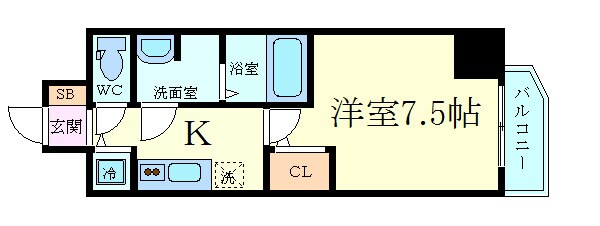 プレサンス梅田東ベータの物件間取画像