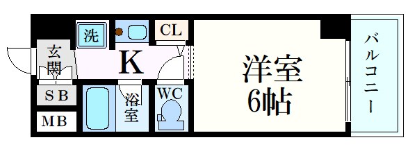 ノイエ新大阪A棟の物件間取画像