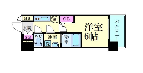 エスリード新大阪グランゲートサウスの物件間取画像