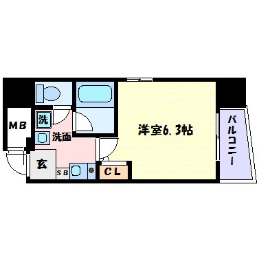 エイペックス大手通の物件間取画像