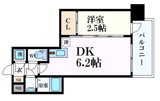 セレニテ天六ミラクの物件間取画像