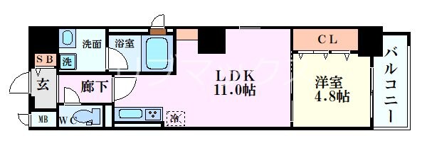 ミラノ堺筋の物件間取画像