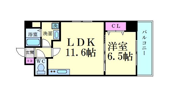 リバレイン江坂の物件間取画像