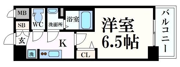 プレサンスOSAKA DOMECITYスクエアの物件間取画像