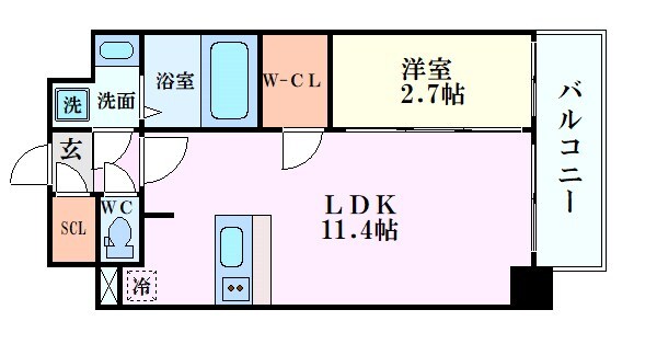 アプリーレ中之島の物件間取画像