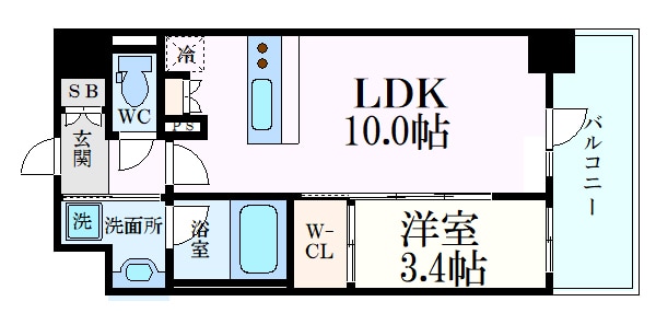 ズーノクルーズ江坂の物件間取画像